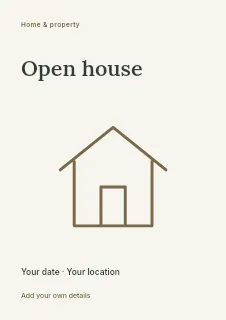 Spring Open House flyer template · Fine-line cover