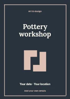 Spring Pottery Workshop flyer template · Framed editorial