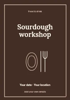 Spring Sourdough Workshop flyer template · Framed editorial