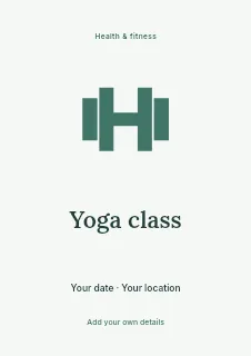 Spring Yoga Class flyer template · Illustrated folio