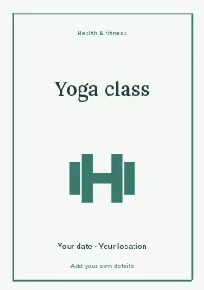 Spring Yoga Class flyer template · Framed editorial