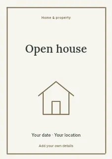 Summer Open House flyer template · Framed editorial