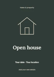 Summer Open House flyer template · Illustrated folio