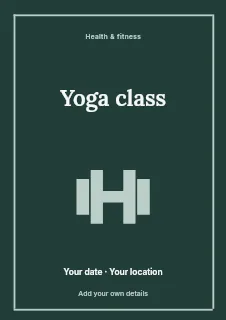 Summer Yoga Class flyer template · Framed editorial