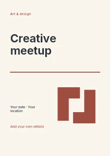 Winter Creative Meetup flyer template · Typography & ornament