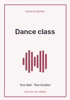 Winter Dance Class flyer template · Framed editorial