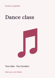 Winter Dance Class flyer template · Fine-line cover