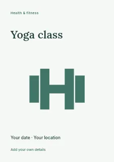 Winter Yoga Class flyer template · Fine-line cover