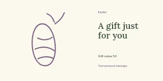 Botanical Easter wishes gift voucher template · Horizontal photo dialogue