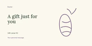 Easter community gathering gift voucher template · Horizontal photo dialogue