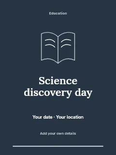 Science discovery day greeting card template · Botanical invitation
