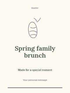 Spring family brunch invitation template · Botanical invitation