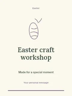 Easter craft workshop invitation template · Botanical invitation