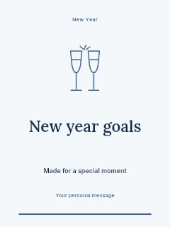 New Year goals invitation template · Botanical invitation