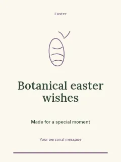 Botanical Easter wishes invitation template · Botanical invitation