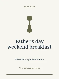Father’s Day weekend breakfast invitation template · Botanical invitation