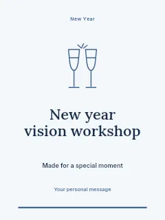 New Year vision workshop invitation template · Botanical invitation