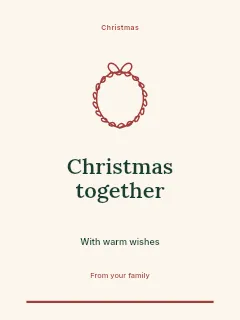 Christmas ruby ornament invitation template · Botanical invitation