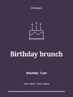 Spring Birthday Brunch invitation template · Botanical invitation