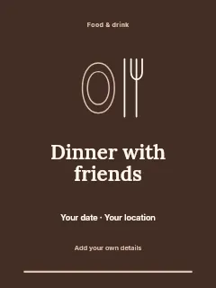 Spring Dinner with Friends invitation template · Botanical invitation