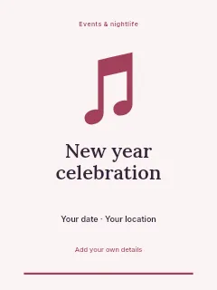 Spring New Year Celebration invitation template · Botanical invitation