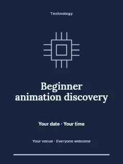Beginner animation discovery invitation template · Botanical invitation