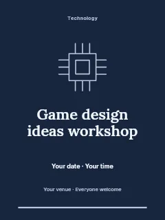 Game design ideas workshop invitation template · Botanical invitation