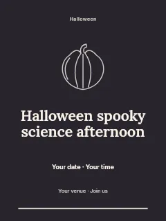 Halloween spooky science afternoon invitation template · Botanical invitation