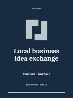 Local business idea exchange invitation template · Botanical invitation
