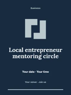 Local entrepreneur mentoring circle invitation template · Botanical invitation