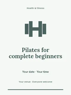 Pilates for complete beginners invitation template · Botanical invitation