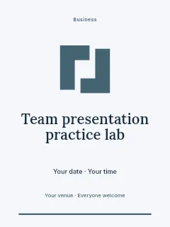 Team presentation practice lab invitation template · Botanical invitation