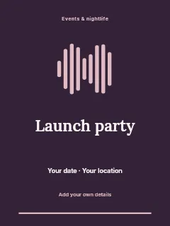 Winter Launch Party invitation template · Botanical invitation