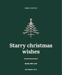 Starry Christmas wishes label template · Artisan label
