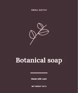 Botanical Soap label template · Artisan label