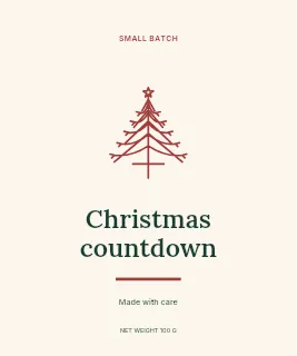 Christmas countdown label template · Artisan label
