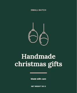 Handmade Christmas gifts label template · Artisan label