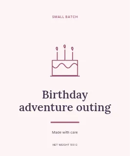 Birthday adventure outing label template · Artisan label