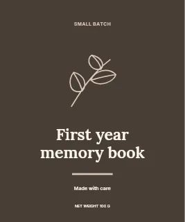 First year memory book label template · Artisan label
