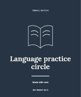 Language practice circle label template · Artisan label