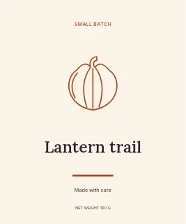 Lantern trail label template · Artisan label