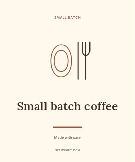 Small Batch Coffee label template · Artisan label