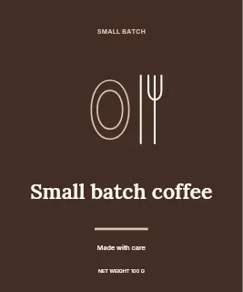 Small Batch Coffee label template · Artisan label