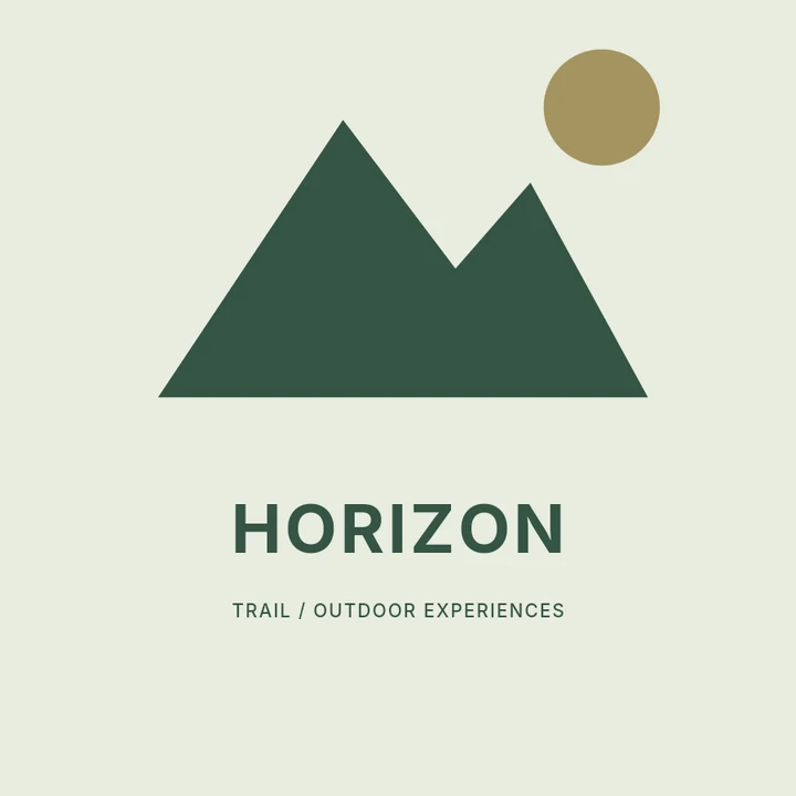 Horizon trail outdoor logo template