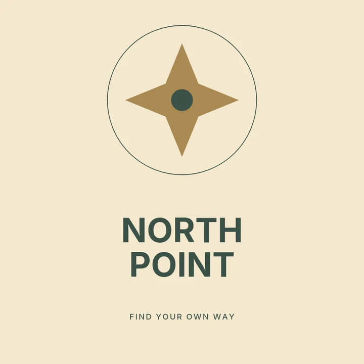 North point compass logo template