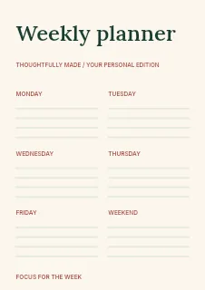 Christmas gift exchange planner template · Structured planners