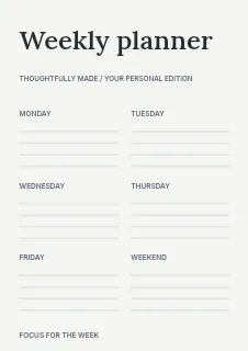 Creative photography workshop planner template · Structured planners