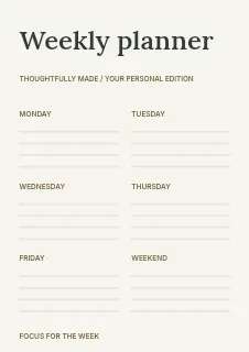 Property information guide planner template · Structured planners