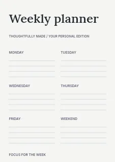 Wedding photo portfolio planner template · Structured planners