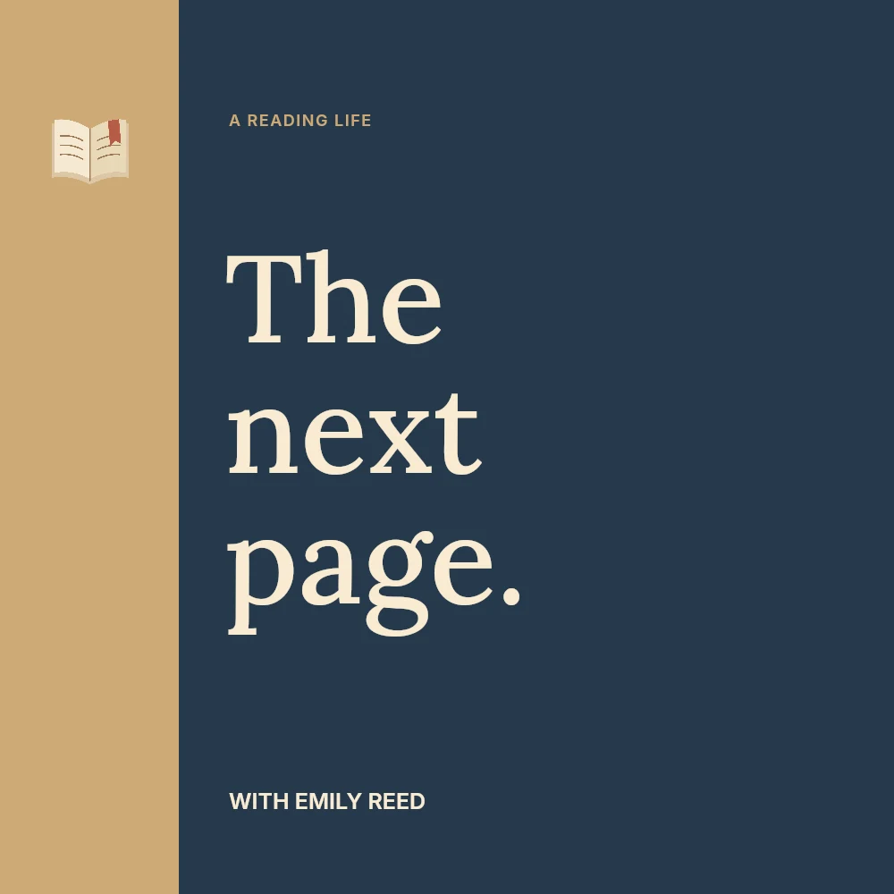 The next page podcast cover template · Books podcast cover